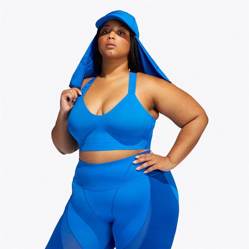 Спортивный топ adidas Ivy Park Medium-Support Cutout Bra (Plus Size) Glory Blue