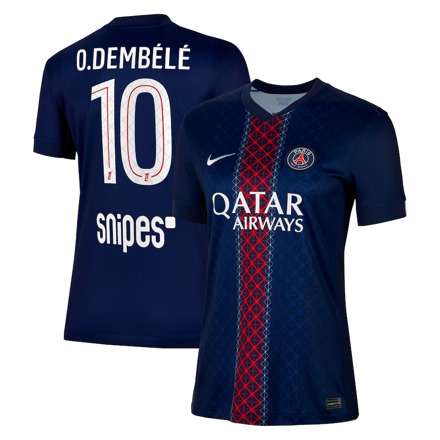 Женское футбольное джерси PSG Nike Home Stadium Shirt 2025-26 - O. Dembélé 10