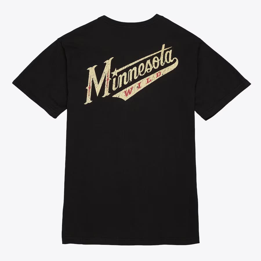 Футболка Mitchell & Ness Black Minnesota Wild Team OG Premium T-Shirt