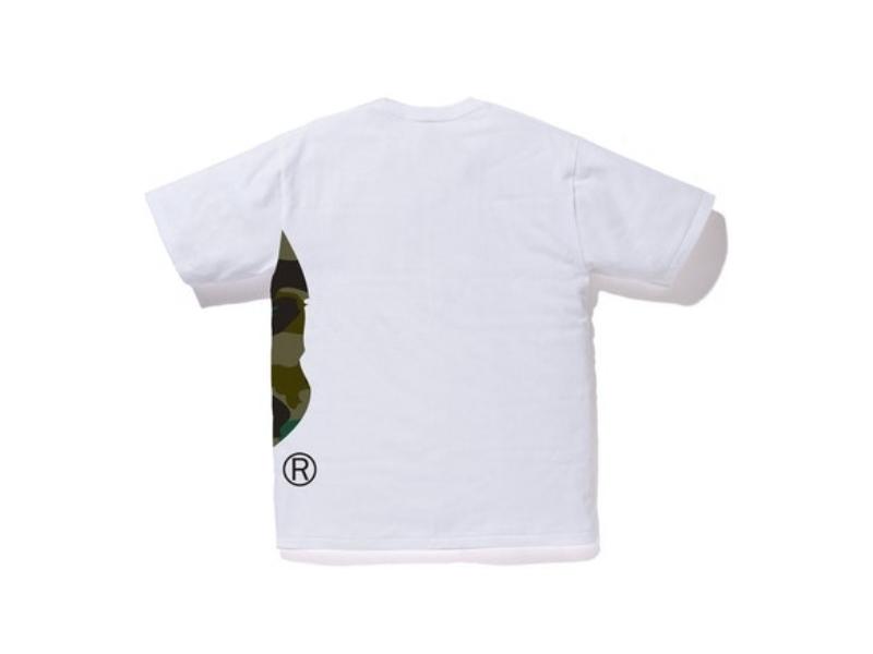 Футболка BAPE 1st Camo Side Big Ape Head Tee White/Green