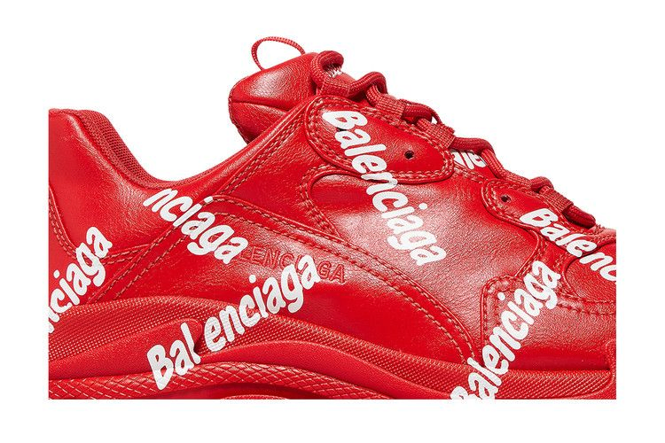 Кроссовки Balenciaga Triple S Sneaker 'Allover Logo - Tomato Red'