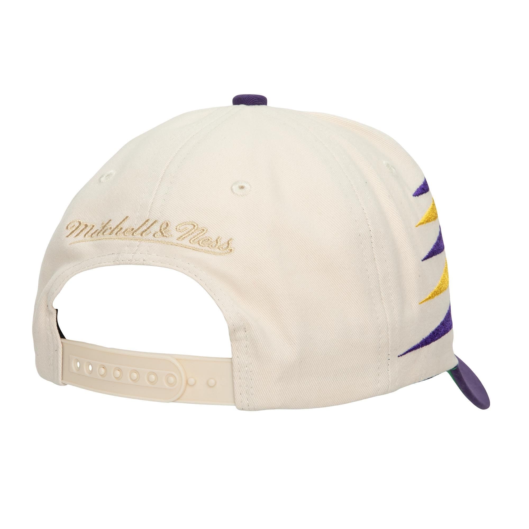 Бейсболка Mitchell & Ness Off White Diamond Pro Snapback Los Angeles Lakers Hat
