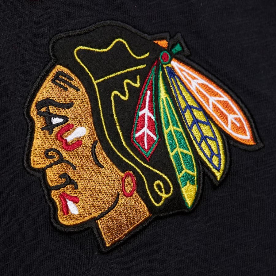 Лонгслив Mitchell & Ness Black Chicago Blackhawks Legendary Slub Long Sleeve T-Shirt
