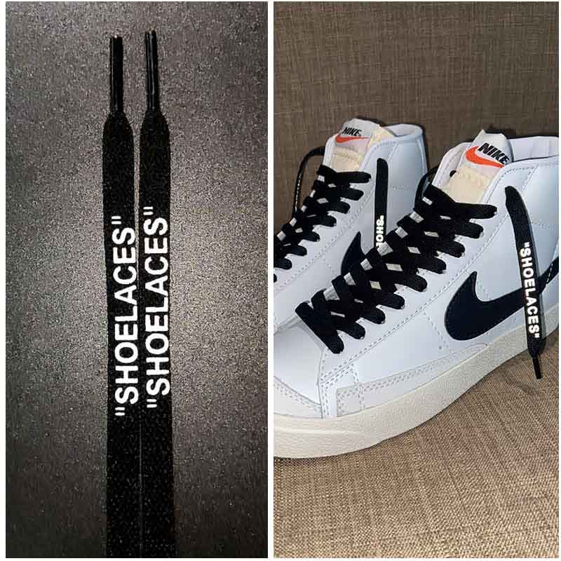 Шнурки Gorilla Guard Nike Blazer Mid Text Black Laces