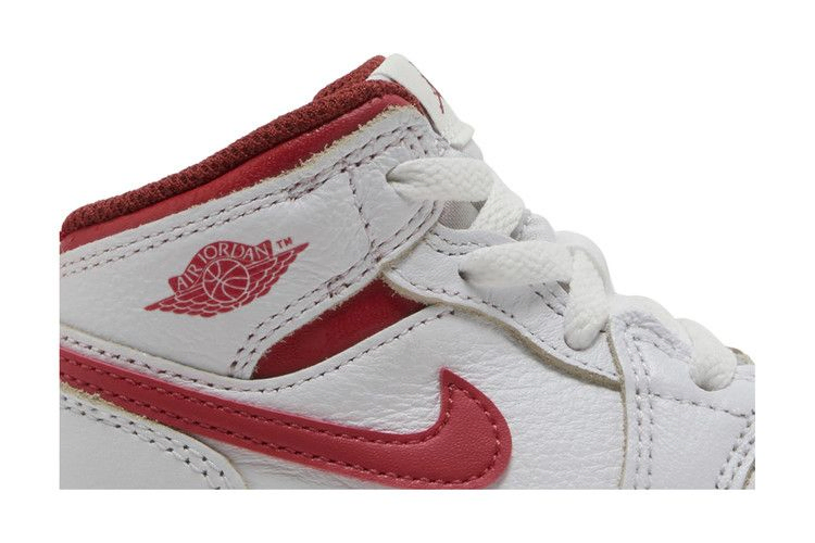 Кроссовки Air Jordan 1 Mid SE TD 'White Dune Red'