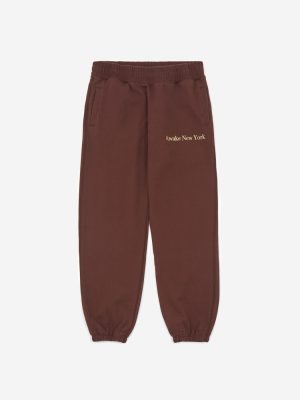 Awake-Classic-Outline-Logo-Paneled-Embroidered-Sweatpant-Brown-300x400