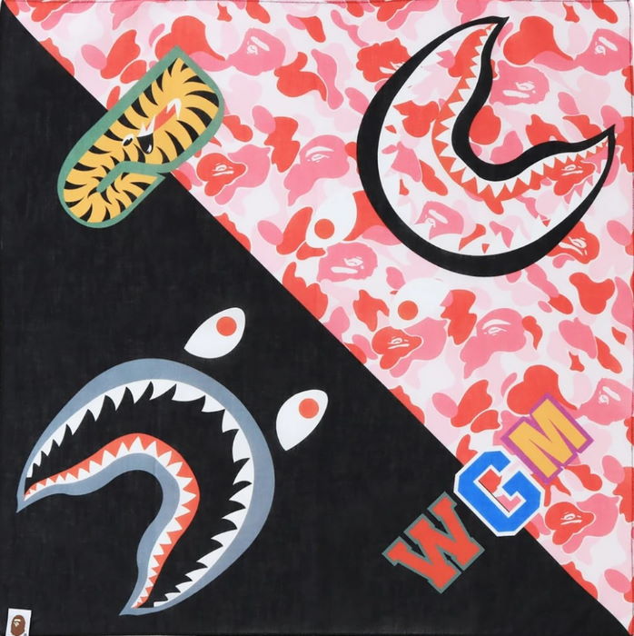 BAPE-ABC-Shark-Bandana-Pink-1