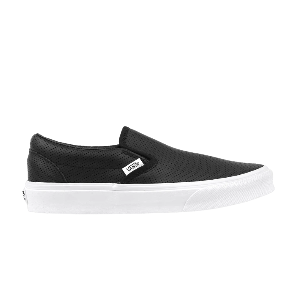 Krossovki-Vans-Slip-On-Perforated-Leather-Black