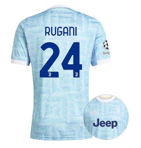 Детское футбольное джерси JUVENTUS away jersey 25/26 RUGANI 24