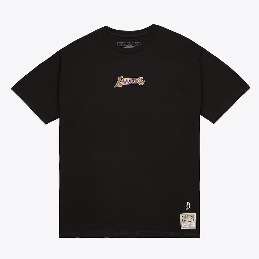 Футболка Mitchell & Ness Black Los Angeles Lakers x Suga Glitch T-Shirt