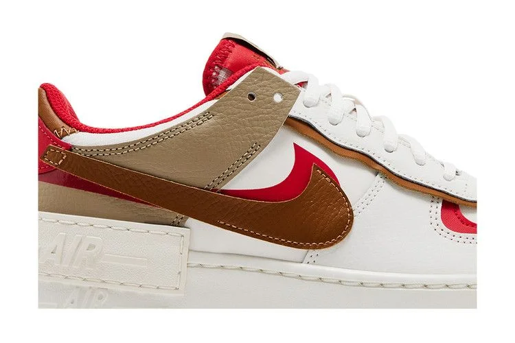 Кроссовки Nike Wmns Air Force 1 Shadow 'Phantom Fire Red Khaki'