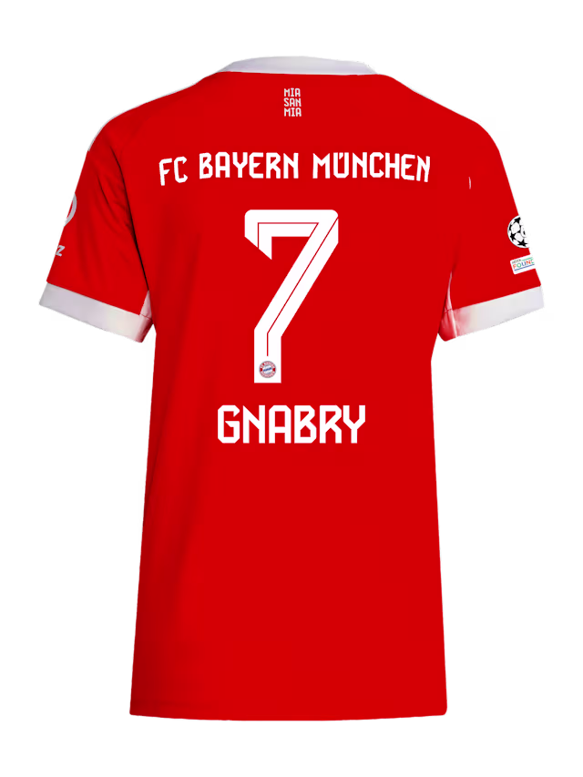 Женское футбольное джерси FC Bayern Munich Home Jersey 25-26 GNABRY 7