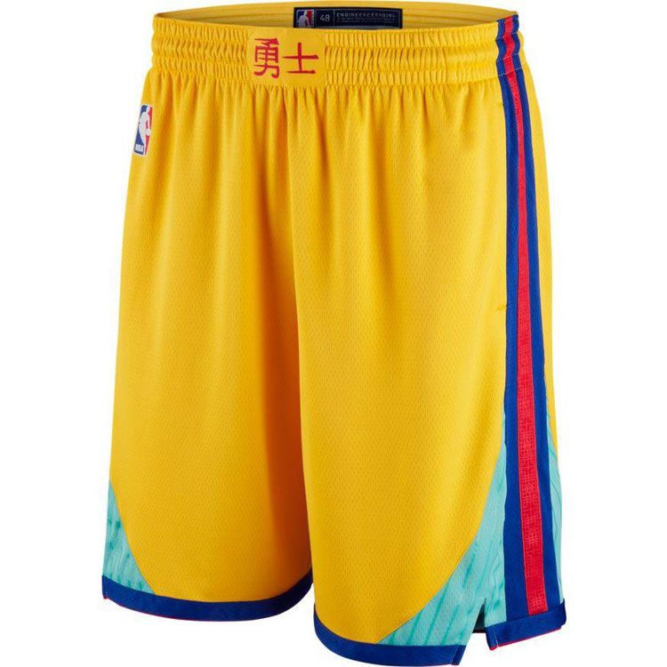 Спортивные шорты 2018-19 Golden State Warriors Gold City Edition Shorts