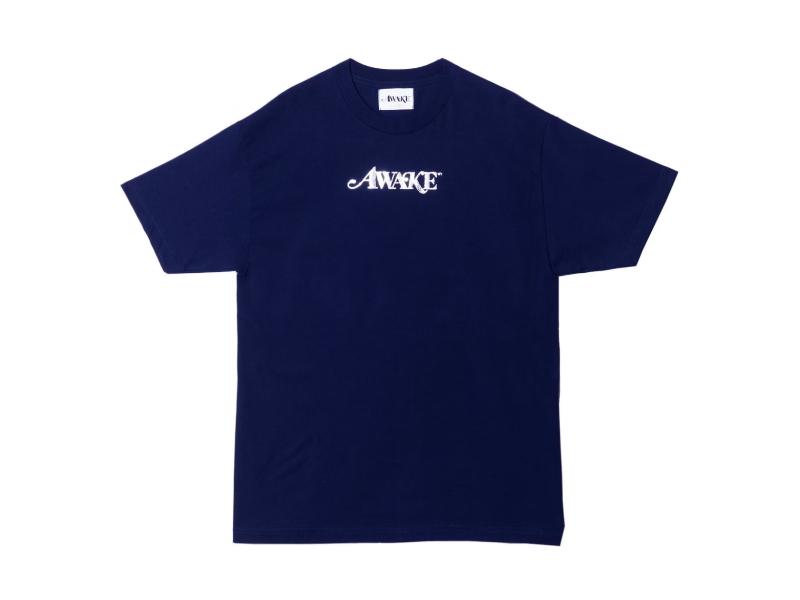 Футболка Awake Metallic Foil Logo Tee Navy