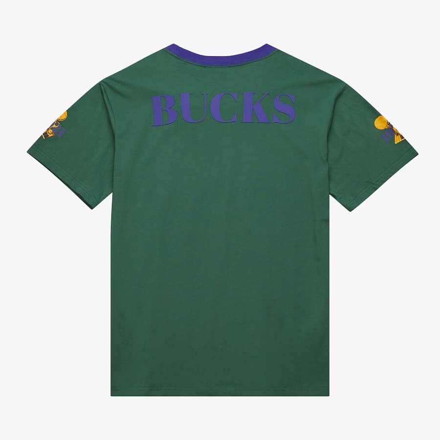 Футболка Mitchell & Ness Green Milwaukee Bucks Team OG 3.0 Vintage T-Shirt