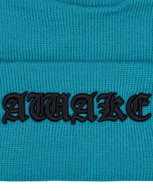 Awake-Old-English-Logo-Beanie-Teal-2