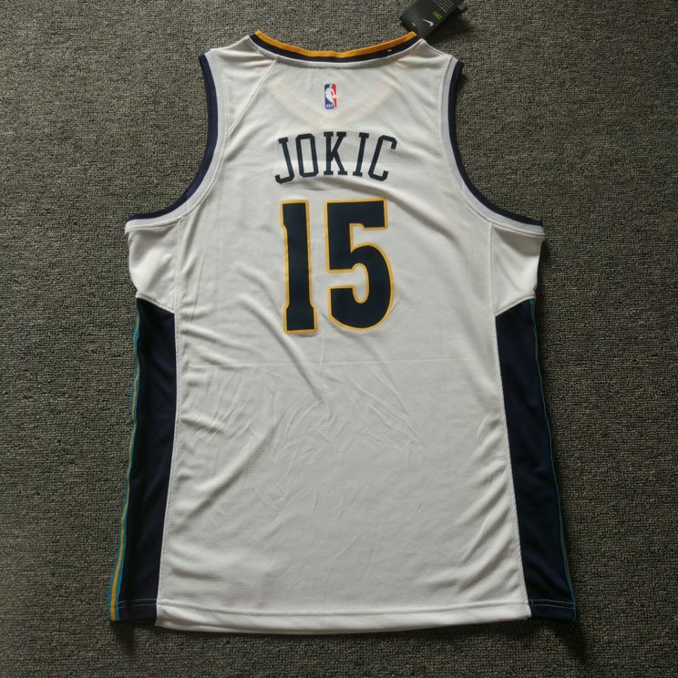 Баскетбольная джерси 2017-18 Nikola Jokic Denver Nuggets #15 Association White