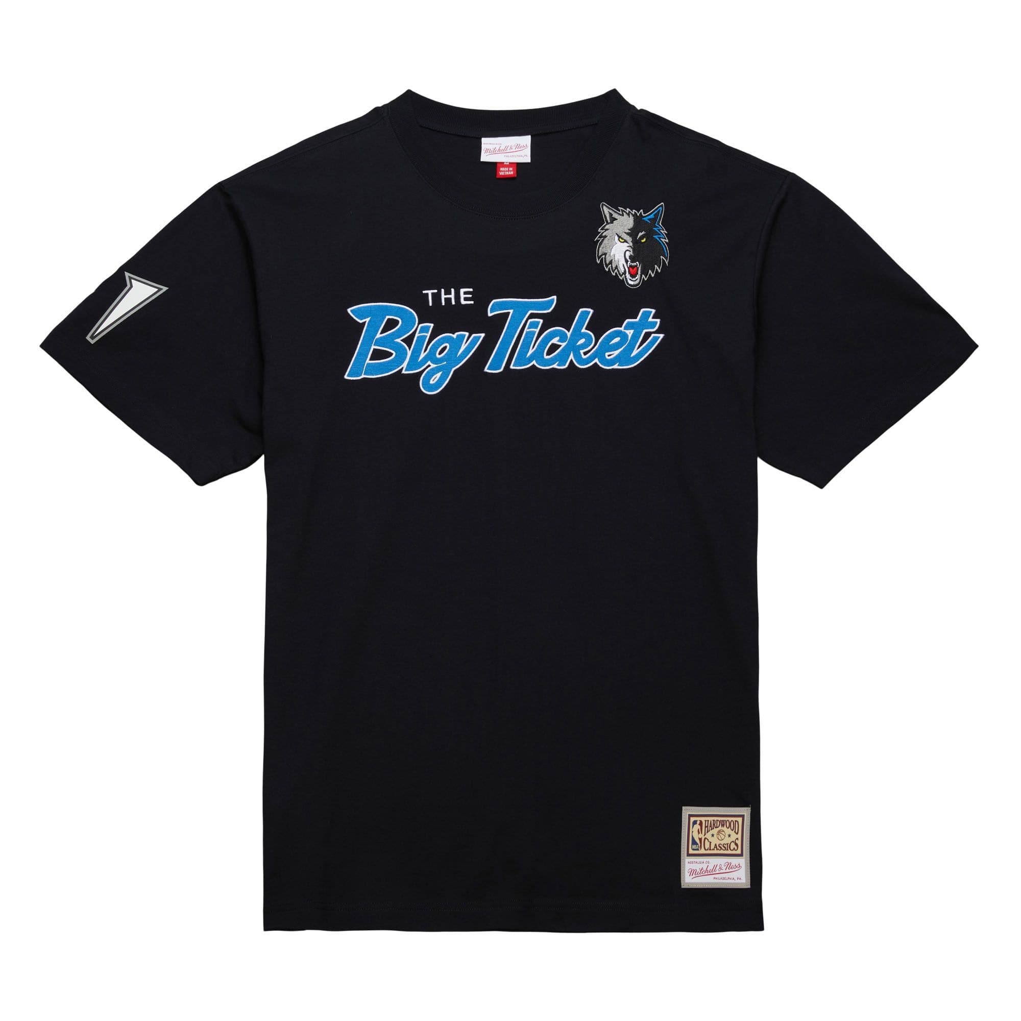 Футболка Mitchell & Ness Premium Nickname SS Tee Vintage Logo Minnesota Timberwolves Kevin Garnett