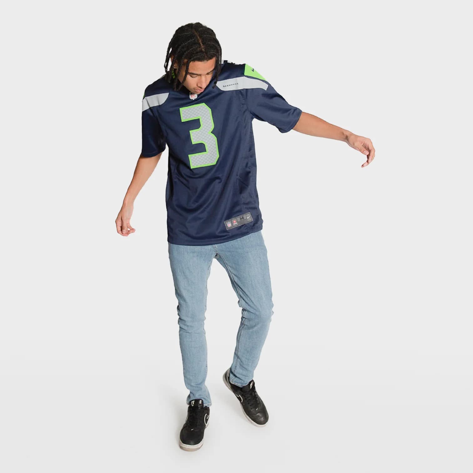 Футболка Nike Russell Wilson Seattle Seahawks Home NFL Game Jersey