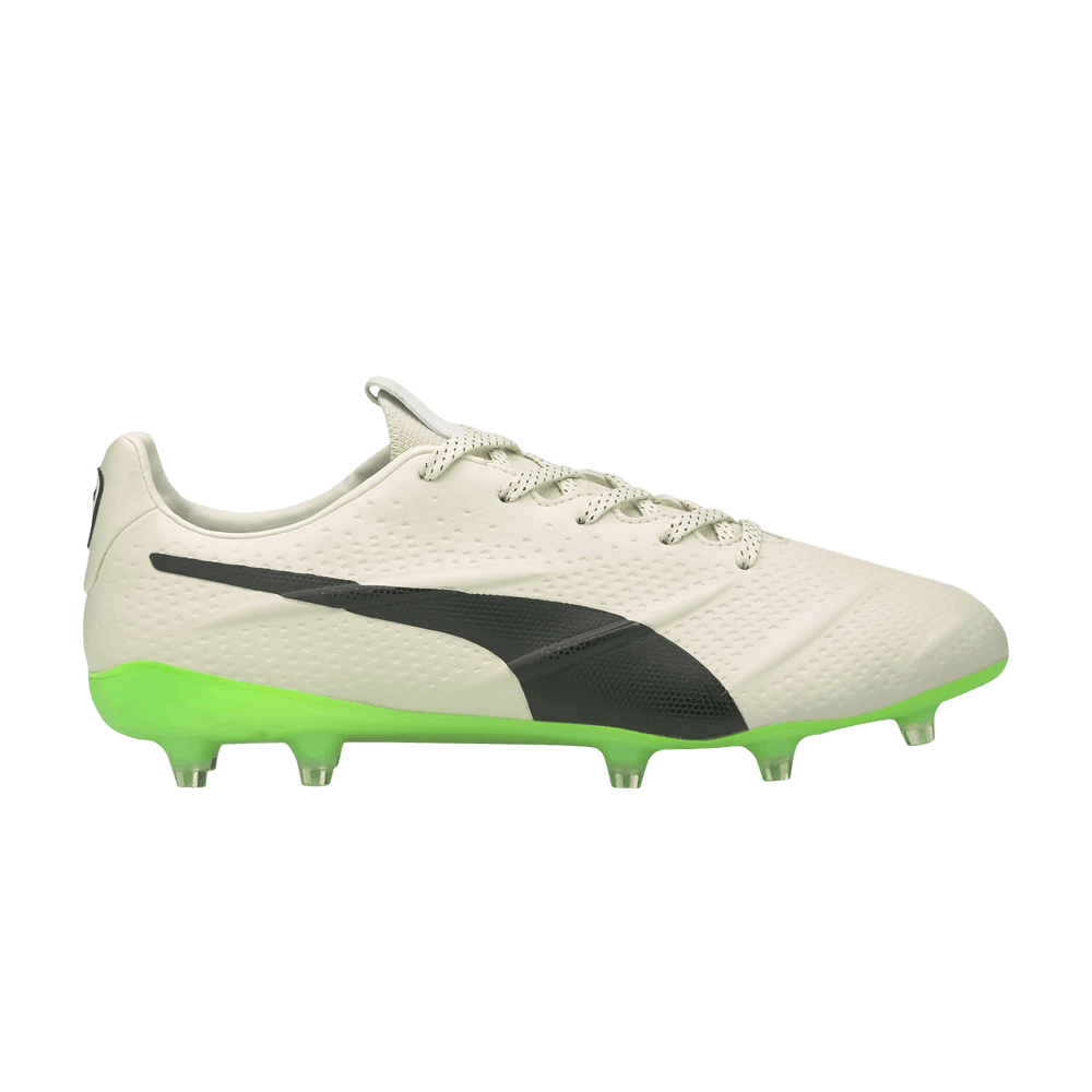 Кроссовки Puma King Platinum 21 Vegan FG AG 'Ivory Glow Green Glare'
