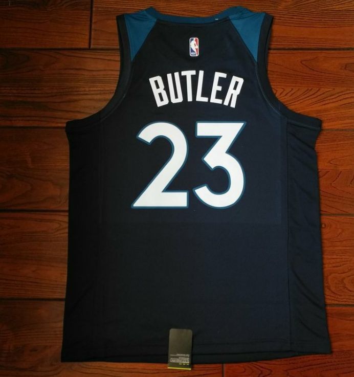 Баскетбольная джерси 2017-18 Jimmy Butler Minnesota Timberwolves #23 Icon Navy