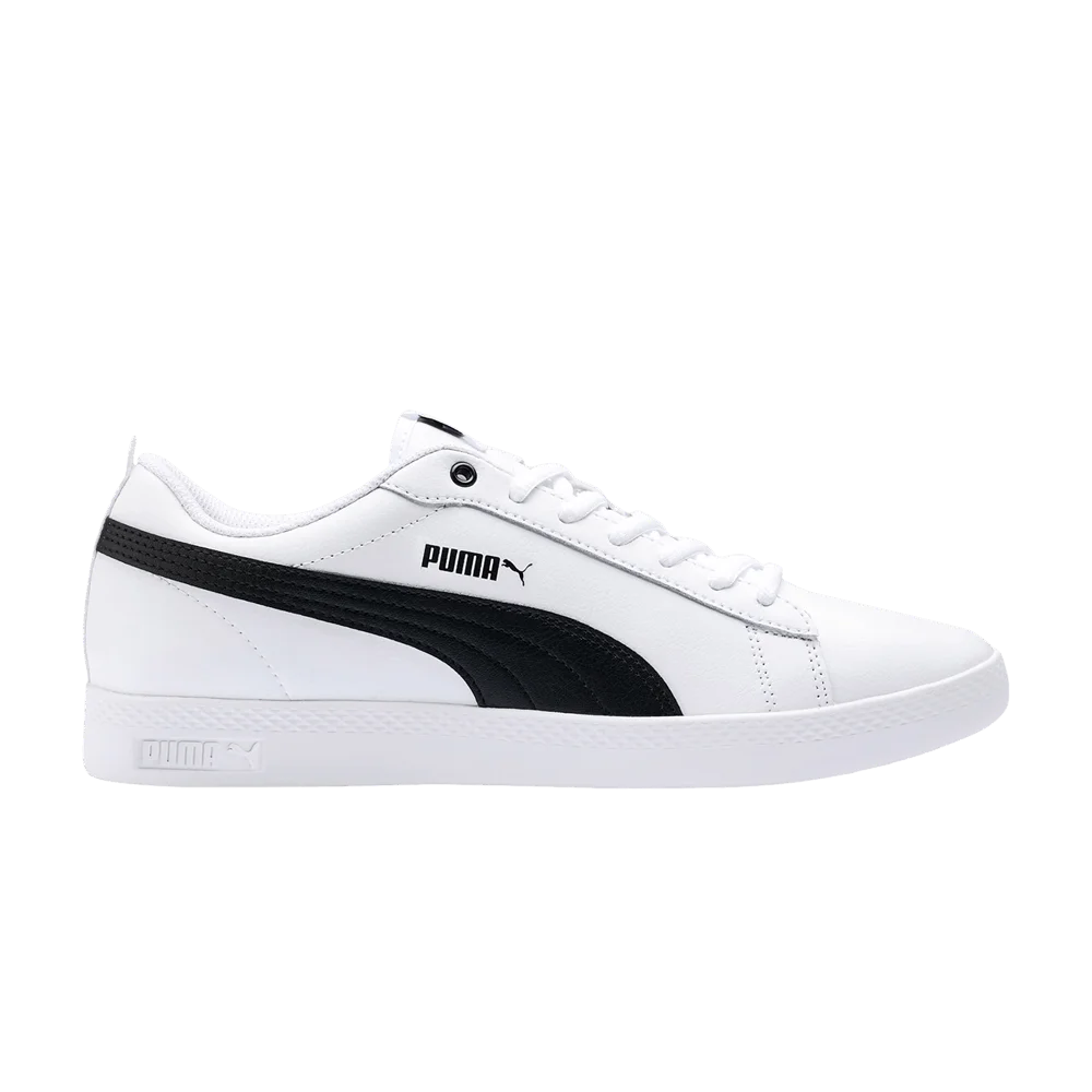 Krossovki-Puma-Wmns-Smash-v2-Leather-White-Black