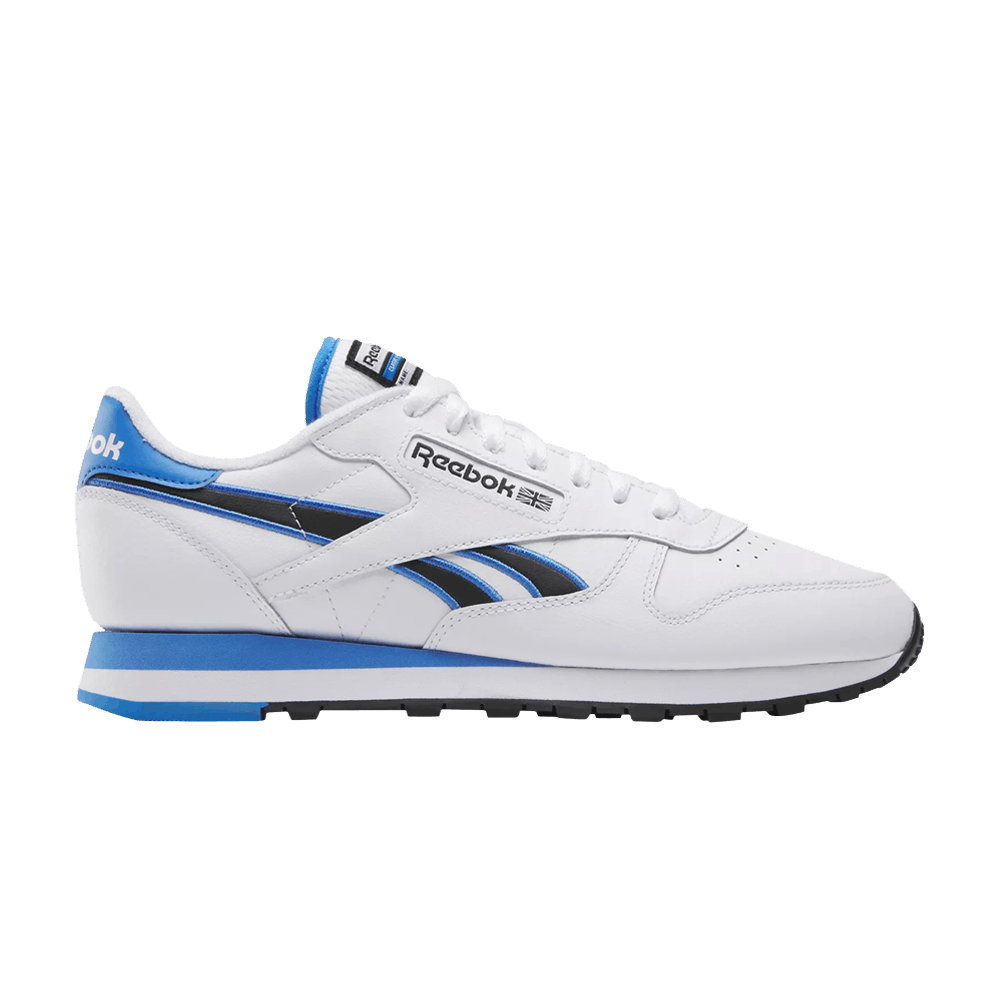 Кроссовки Reebok Classic Leather 'White Kinetic Blue Black'