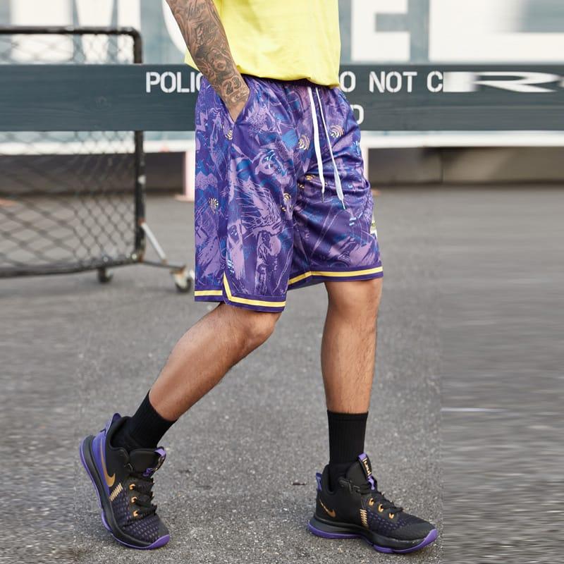Баскетбольные шорты Ehot Lakers Print Purple Shorts