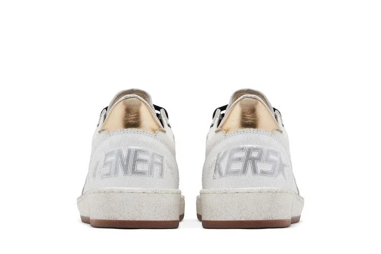 Кроссовки Golden Goose Wmns Ball Star 'White Silver Gold'