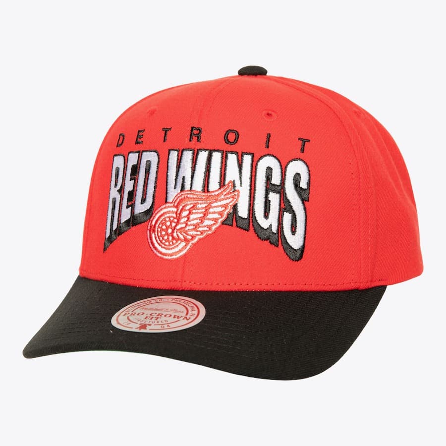 Mitchell-Ness-Red-Detroit-Red-Wings-Boom-Text-Pro-Vintage-Snapback-Hat
