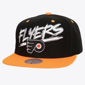 Mitchell-Ness-Black-Philadelphia-Flyers-Transcript-Snapback-Hat-300x300