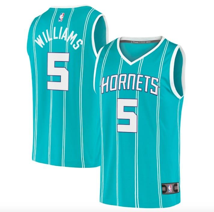 2022-NBA-Draft-Charlotte-Hornets-5-Mark-Williams-Fast-Break-Icon-Teal-Jersey-1