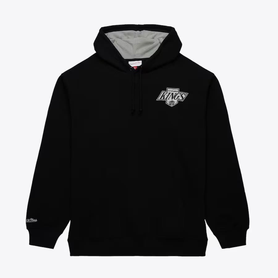 Худи Mitchell & Ness Wayne Gretzky Black Los Angeles Kings Name & Number Fleece Pullover Hoodie