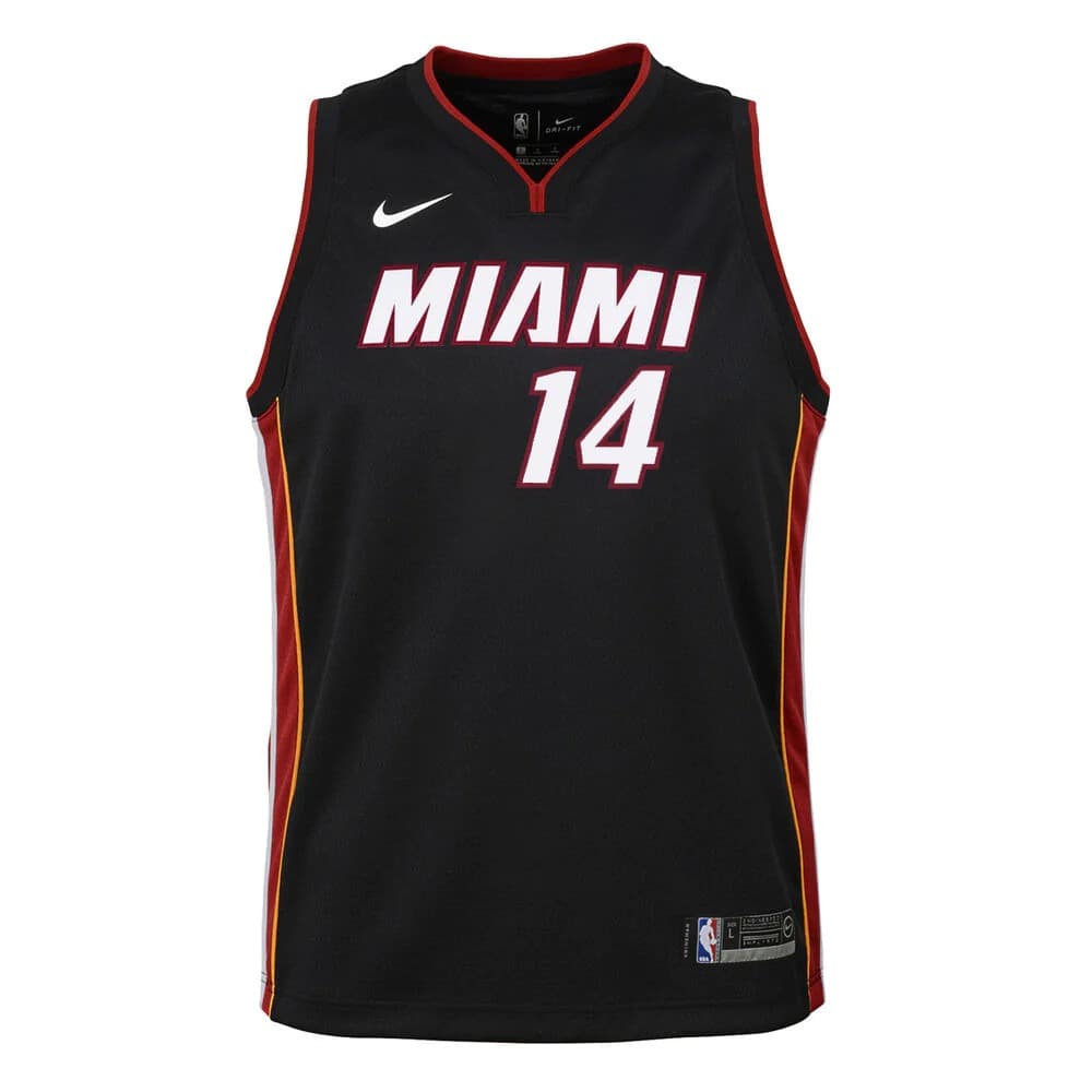 Баскетбольная джерси 2021-22 Miami Heat Tyler Herro #14 Youth Swingman Icon Edition Black Jersey