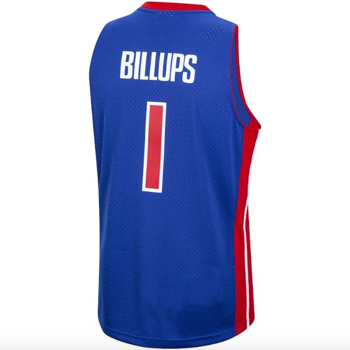 Баскетбольная джерси 2003-04 Detroit Pistons #1 Chauncey Billups Mitchell & Ness Royal Jersey
