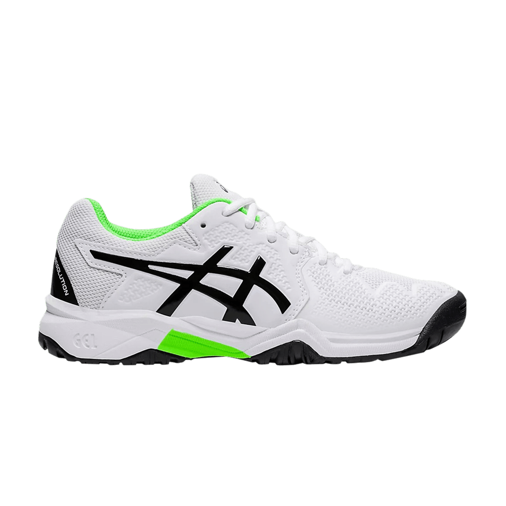 Кроссовки ASICS Gel Resolution 8 GS 'White Green Gecko'
