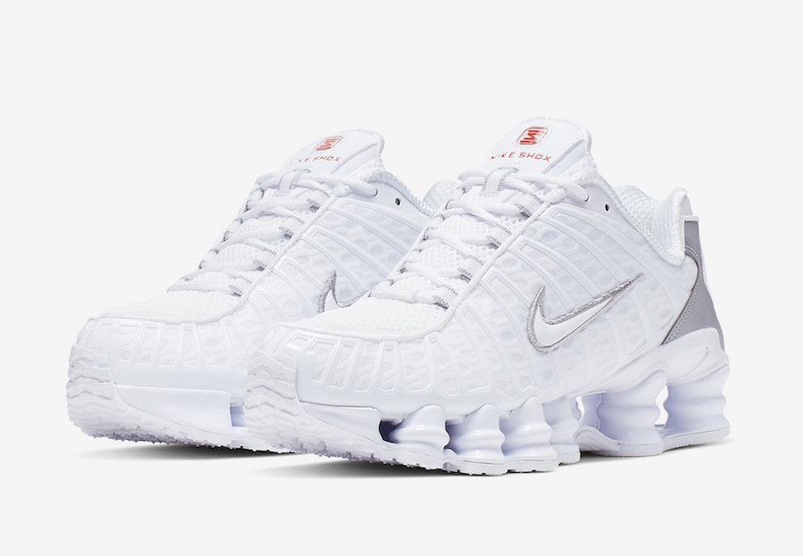 Кроссовки Nike Shox TL White Metallic Silver (W)