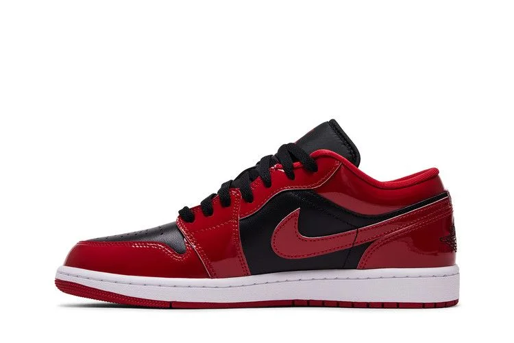 Кроссовки Air Jordan 1 Low 'Patent Varsity Red Black'