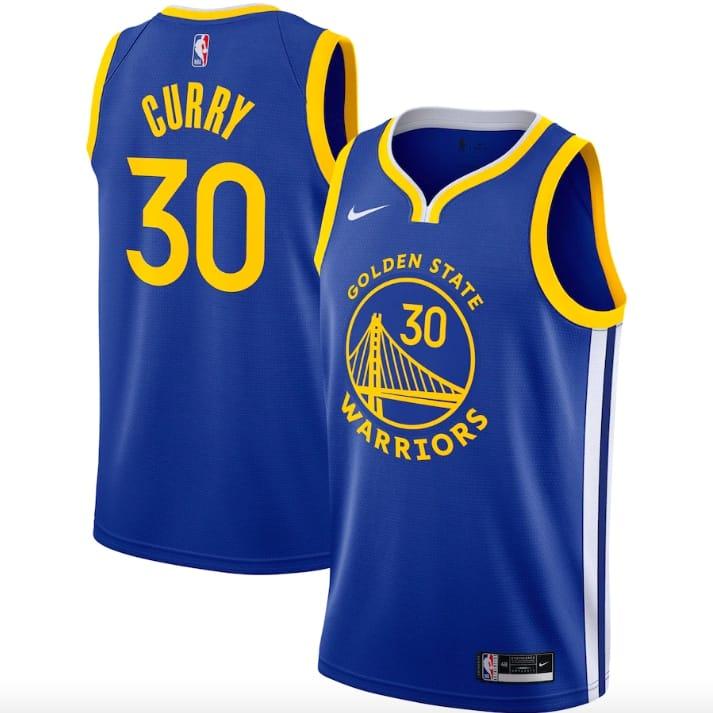 Баскетбольная джерси 2020-21 Golden State Warriors #30 Stephen Curry Nike Icon Royal Jersey