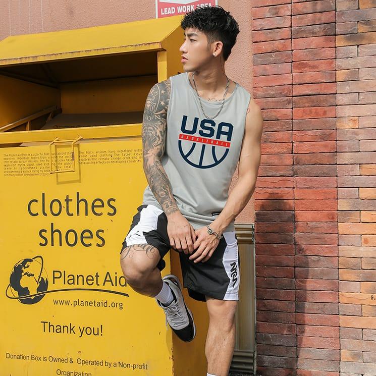 Спортивная майка Ehot USA Grey Jersey