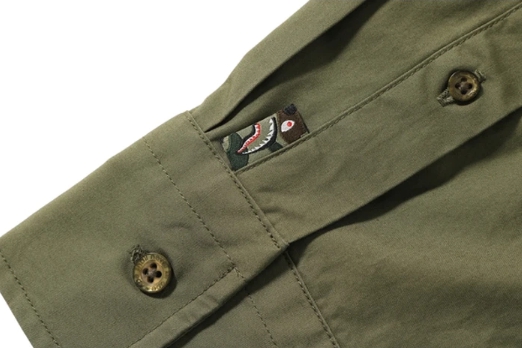 Рубашка BAPE Shark BD Shirt Olive