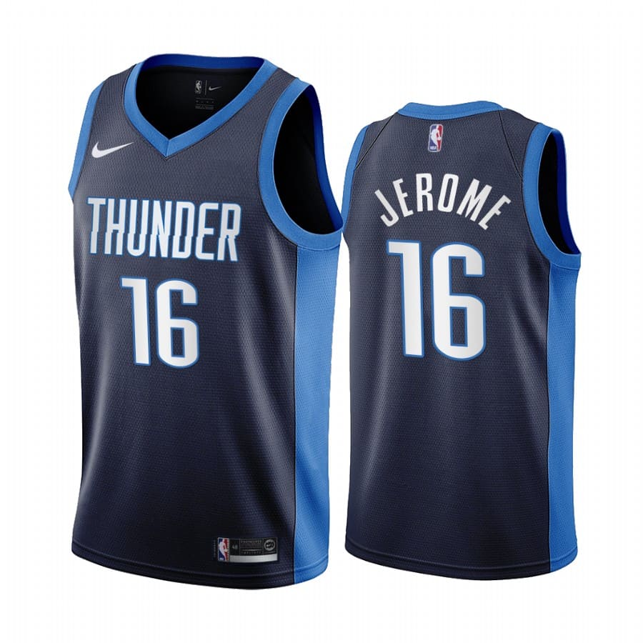 Баскетбольная джерси 2020-21 Oklahoma City Thunder #16 Ty Jerome Earned Edition Navy Swingman Jersey
