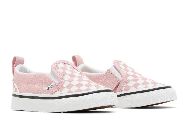 Кроссовки Vans Slip-On Velcro Toddler 'Powder Pink Checkerboard'