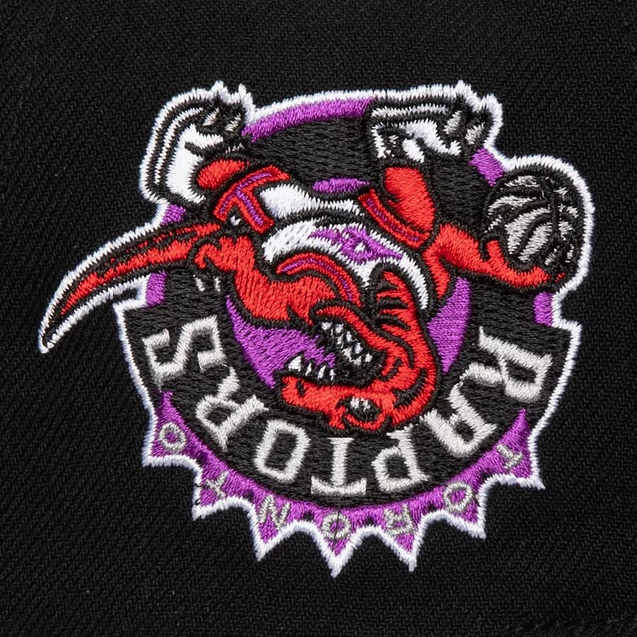 Бейсболка Mitchell & Ness Black Toronto Raptors Hardwood Classics Upside Pro Snapback Hat