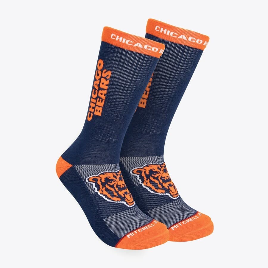 Спортивные носки Mitchell & Ness Navy Chicago Bears Kick Off Crew Socks