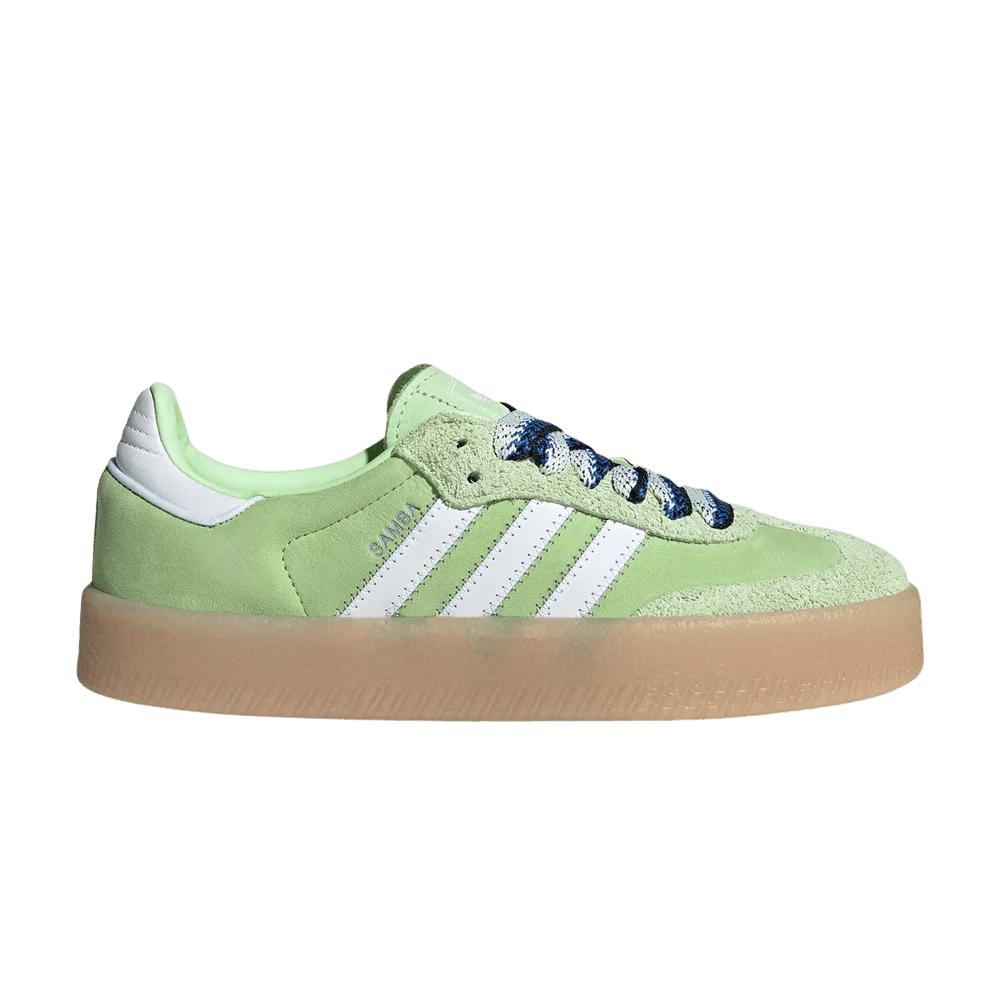 Krossovki-adidas-Wmns-Sambae-Semi-Green-Spark-White-Wonder-Blue