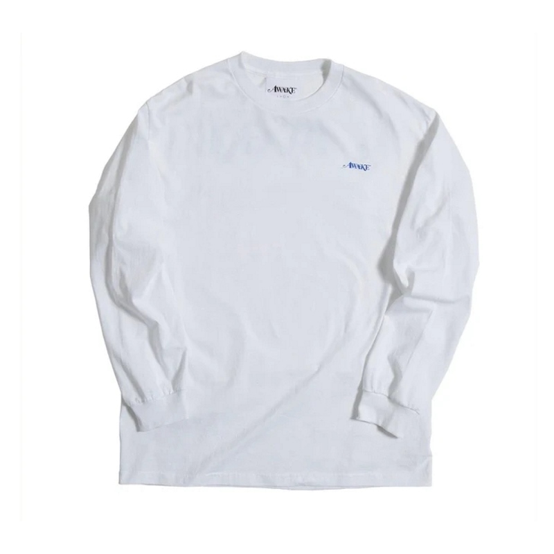 Футболка Awake Classic Logo L/S Tee White
