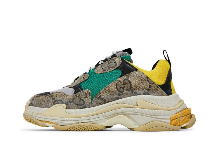 Кроссовки Gucci x Balenciaga Triple S 'The Hacker Project - Beige Yellow'