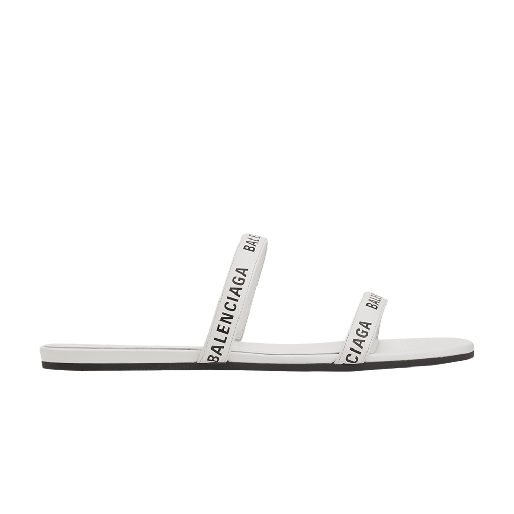 Сандалии Balenciaga Wmns Round Sandal Flat 'Printed - White Black'