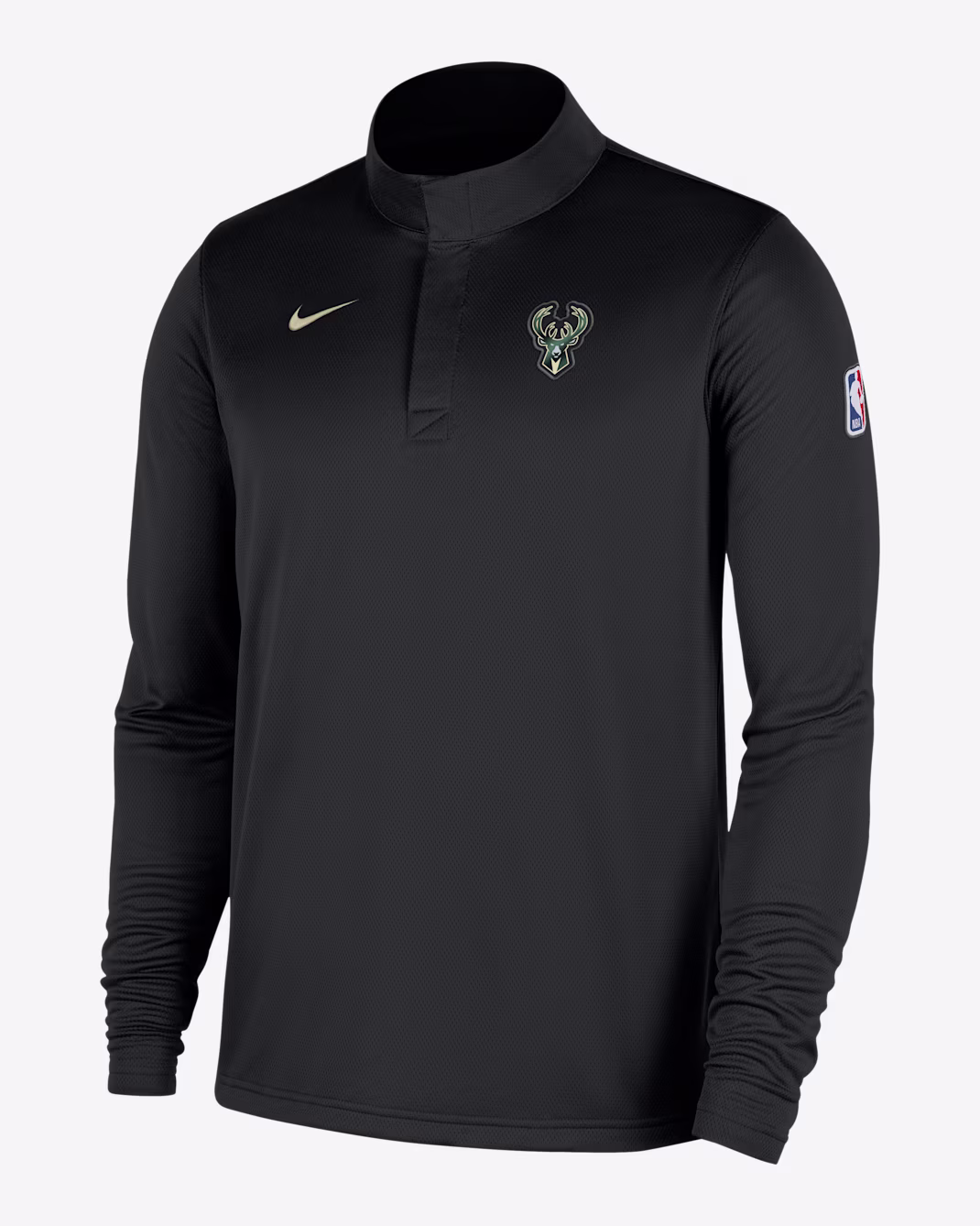 Мужской тренировочный лонгслив Nike NBA Milwaukee Bucks Black/Flat Opal